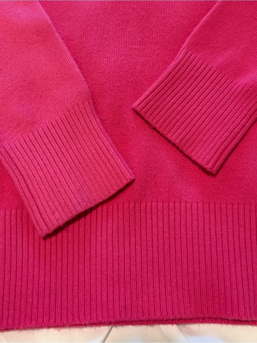 French Connection Classic Crew Neck Sweater, Bright Pink, Size XS